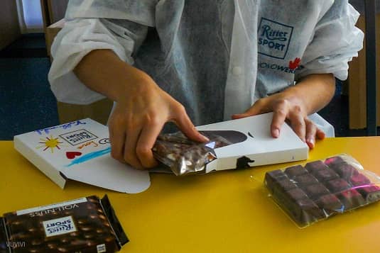 Schokolade selber machen Kinder Rittersport Waldenbuch